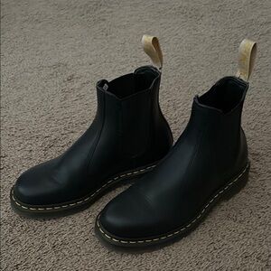 Black Leather Chelsea Boots